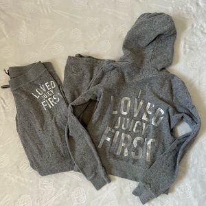 Juicy Couture Gray Terry Sweat Set P